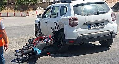 Siirt'te otomobil ile motosiklet çarpıştı: 1 yaralı