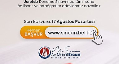 Sincan Belediyesi'nden KPSS adaylarına ücretsiz deneme sınavı