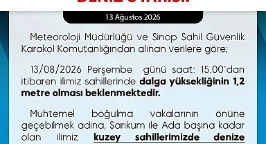 Sinop'ta deniz uyarısı