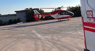 Şırnak'ta gaz lambası yağı içen çocuk helikopter ambulansla Diyarbakır'a sevk edildi