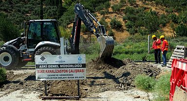 Söke'de kanalizasyon çalışması devam ediyor