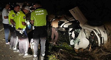 Takla atan otomobil hurdaya döndü: 2 yaralı