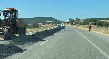 Tavşanlı-Emet yolunda çalışma: Ulaşım kontrollü sağlanıyor