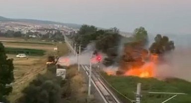 Tavşanlı'da çıkan arazı yangını kısa sürede söndürüldü