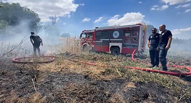 Tekirdağ'da anız yangını 100 dekarlık alana zarar verdi