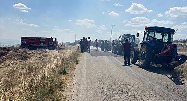 Tekirdağ'da anız yangınında 150 dönüm alan zarar gördü