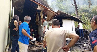 Trabzon'da odunluk yangın: 1 yaralı