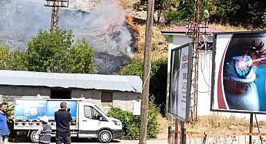 Tunceli'de otluk alanda yangın