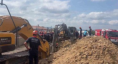 Tuzla'da bir işçi toprak altında kaldı