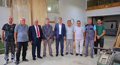 Vali Eldivan, sanayi sitesindeki esnafla bir araya geldi