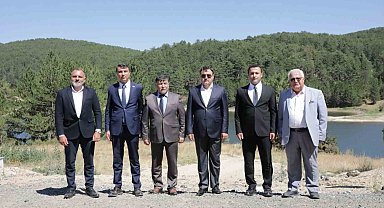 Vali Işın, Kayı Köyü Göleti'nde incelemelerde bulundu
