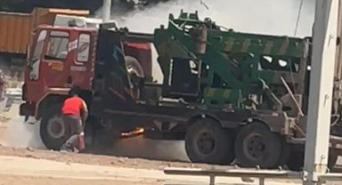 Viranşehir'de korkutan araç yangını