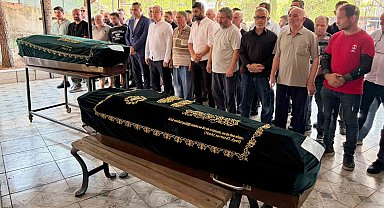 Yangında hayatını kaybeden anneanne torun son yolculuğuna uğurlandı