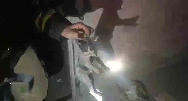 Yangında mahsur kalan kediler ekipler tarafından kurtarıldı