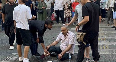 Yaya geçidinde yaşlı adama çarpan motosiklet sürücüsünden şok sözler: "Öğretmenleri böyle mi öğretiyor bunlara?"