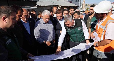 Yıldırım Otlukbeli'ndeki Taşkın Koruma Projesini inceledi