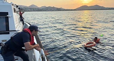 Yunan adalarına yüzerek geçmeye çalışan 1 düzensiz göçmen yakalandı