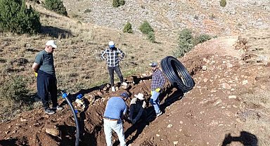 Bayburt'ta içme suyu sorununa köylülerden imece usulü çözüm