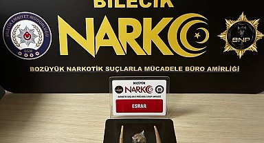 Bilecik'te bir şahsın üzerinde esrar maddesi çıktı