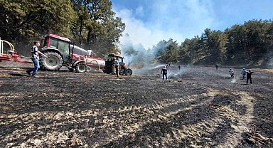 Bolu'da bahçede başlayan yangın ormanlık alana sıçradı