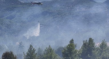 Burdur'da orman yangınına havadan ve karadan müdahale sürüyor