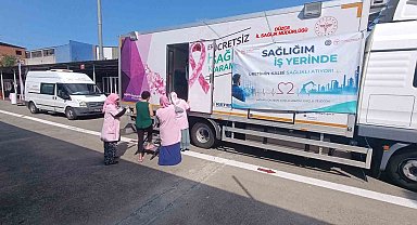Düzce'nin kanser tarama tırı Bartın'da hizmet veriyor