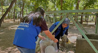 Hasköy Barajı'nda gönüllü gençlerden örnek çalışma