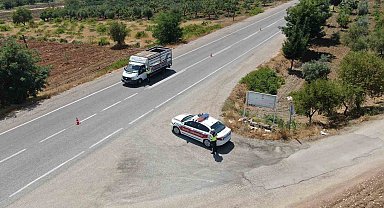 Kilis'te trafik güvenliği için dron ile denetimi gerçekleşti