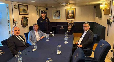 KKTC Cumhurbaşkanı Erhürman, TCG Işın'da arama çalışmalarını takip etti