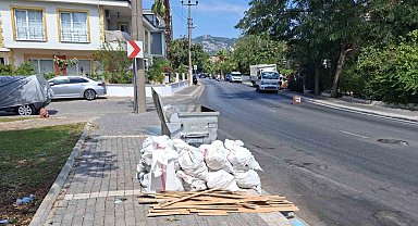 Marmaris'te kaçak moloz dökümüne ceza