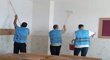Mersin'de denetimli serbestlik yükümlülerinden 6 okulda bakım ve tadilat