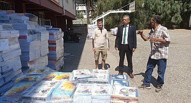 Nazilli'de ders kitaplarının dağıtım hazırlıkları incelendi