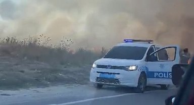 Otluk alanda çıkan yangın itfaiyenin müdahalesiyle söndürüldü