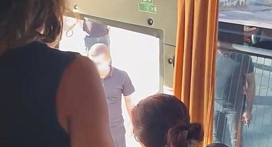 Sağlık personelini taşıyan otobüsün önünü kesip camlarını yumrukladılar