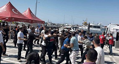 Silivri'de gergin anlar: Basın mensuplarına saldırı kamerada
