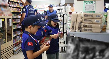 Tokat'ta minik zabıtalar hem denetledi hem de oynadı