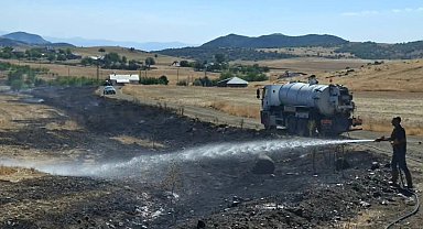 Tunceli'de ot yangını büyümeden söndürüldü