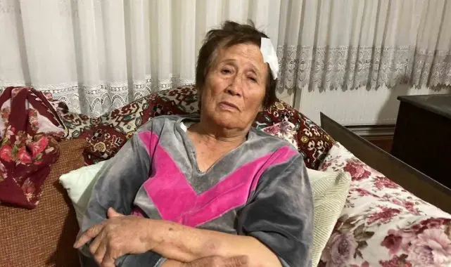66 yaşındaki kadını sopa ve bisiklet ile acımasızca darp etti