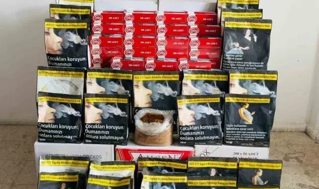 Germencik'te 227 bin bandrolsüz tütün ele geçirildi