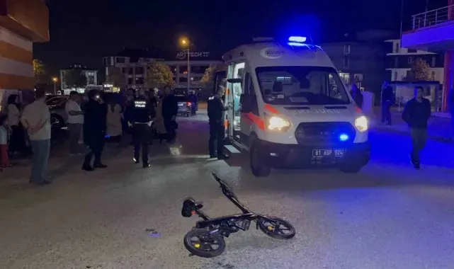 Otomobilin çarptığı bisikletli çocuk yaralandı