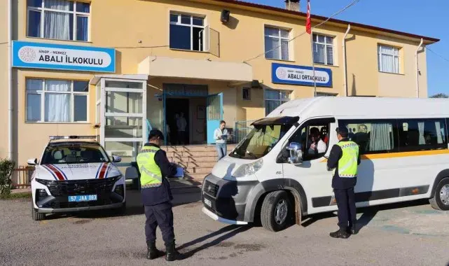 Sinop'ta okul servislerine denetim