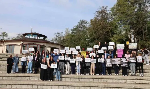 Öğrenci topluluklarından kadına yönelik şiddete sessiz çağrı