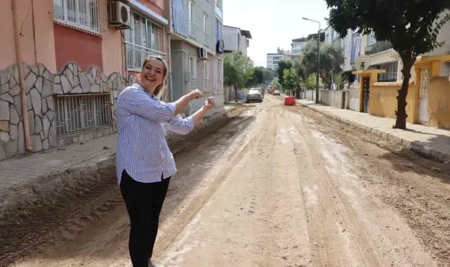Nazilli Cumhuriyet Mahallesi'nde yol çalışması başlatıldı