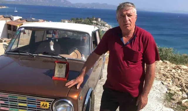 Klasik otomobiliyle birincilik ödülünü kazandı, Datça'ya döndü