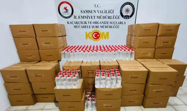 Samsun'da 1 ton 200 litre etil alkol ele geçirildi