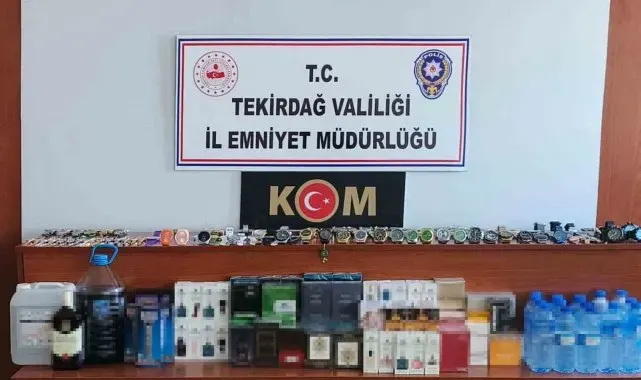 Tekirdağ'da eş zamanlı operasyon: Kaçak içki ve parfüm ele geçirildi