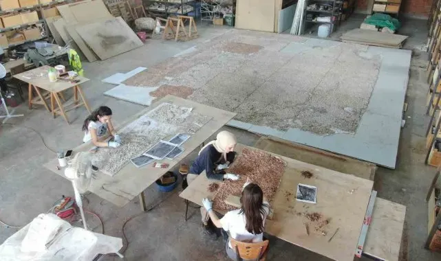 Pompeipolis Antik Kenti'ndeki bin 800 yıllık mozaikler gün yüzüne çıkartılıyor