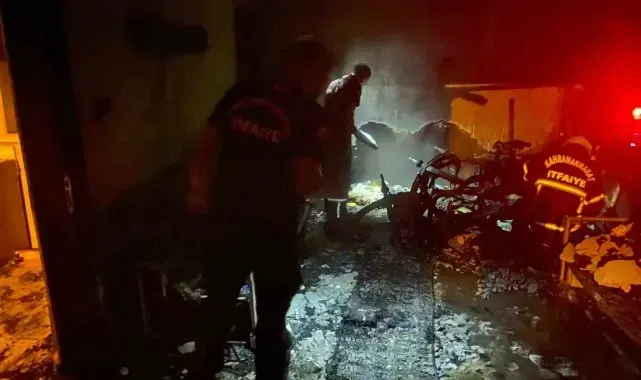 Kahramanmaraş'ta ev yangını