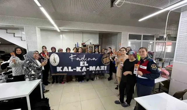 Simav'da 37 tekstil çalışanı kadına KADES Uygulaması tanıtıldı