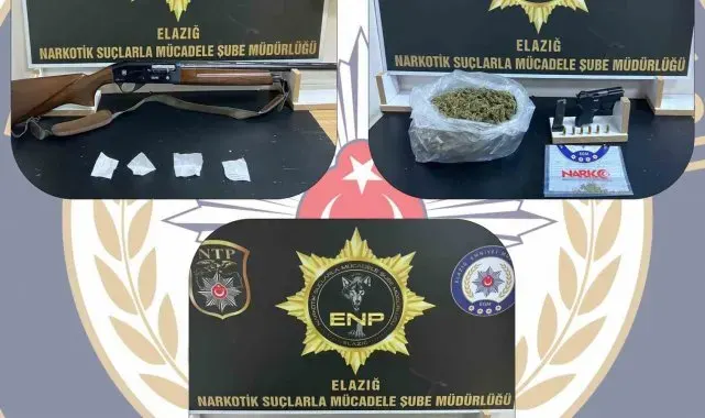 Elazığ'da uyuşturucu ile mücadele: 3 tutuklama